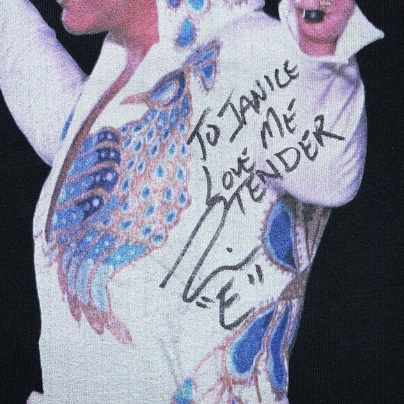 Tim E Show Unisex T Shirt Elvis Theme Graphic Print Black Cotton Signed Large - Picture 4 of 8